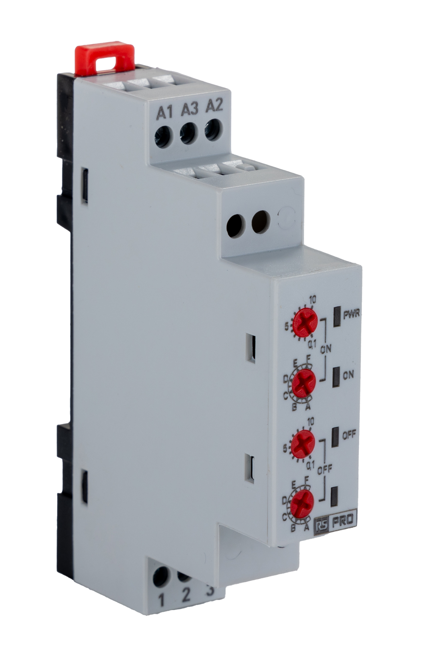 RS PRO DIN Rail Mount Timer Relay, 230 V ac, 24V ac/dc, 3-Contact, 1 → 100h, 1-Function, SPDT
