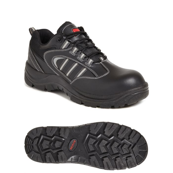 Sterling Safety Wear Unisex Black Toe Capped Safety Trainers, UK 5