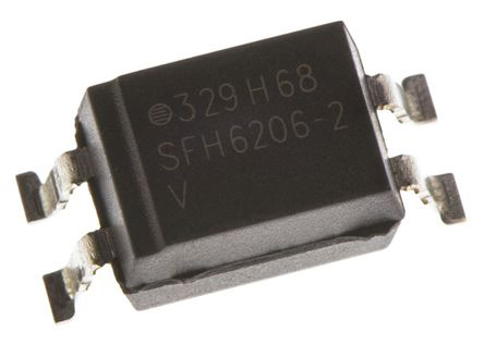 Vishay, SFH6206-2T AC Input Transistor Output Optocoupler, Surface Mount, 4-Pin SMD