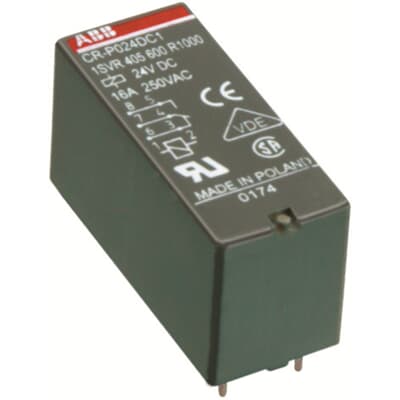 ABB CR-P Series Interface Relay, DIN Rail Mount, 12V dc Coil, DPDT, 8A Load