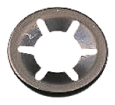 RS PRO Enamelled Steel Open Push-On Fastener for 2mm Shaft