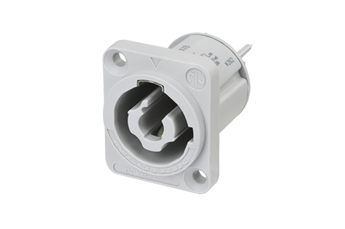 Neutrik Mains Plug, 20A Black, Grey, Panel Mount Nylon, 250 V