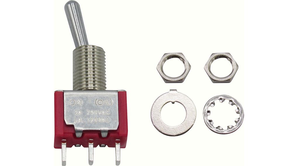 RND Toggle Switch, Panel Mount, On-(On), 1CO, Solder Lug Terminal, 28 V dc, 125 V dc, 250 V dc