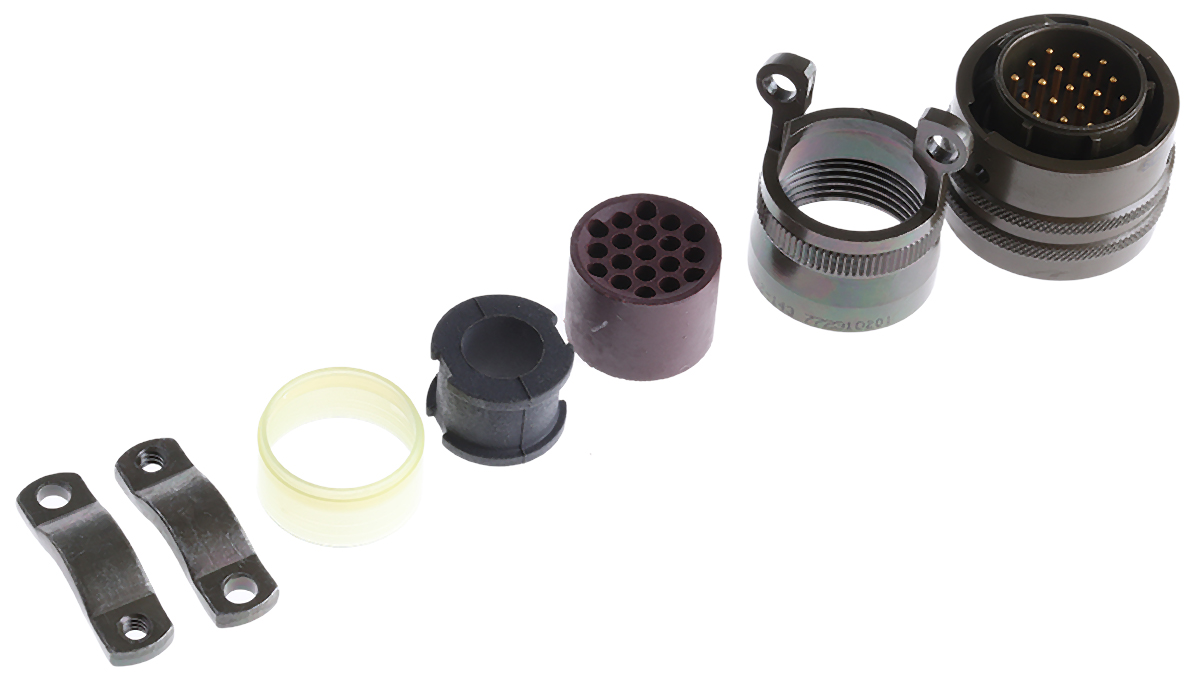 Amphenol Socapex, 451 19 Way Cable Mount MIL Spec Circular Connector Plug, Pin Contacts,Shell Size 14, Bayonet Coupling