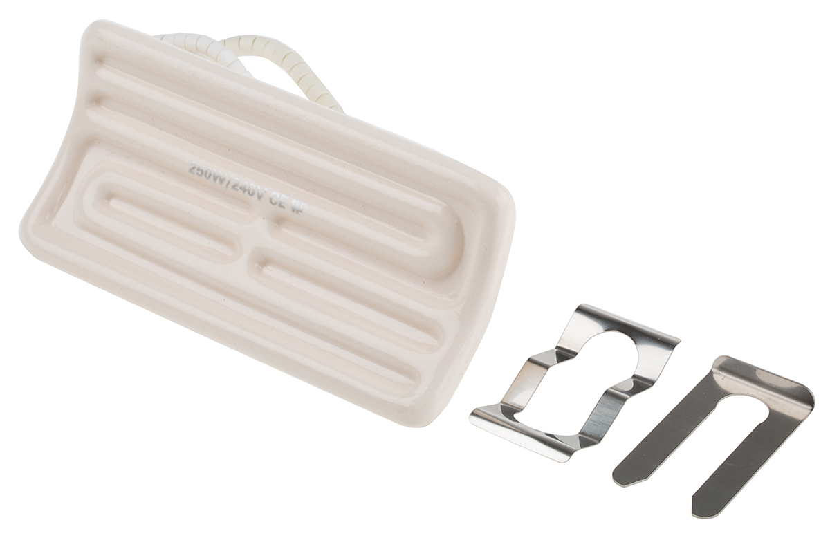 RS PRO Ceramic Heating Element, 122mm, 250 W, 230 V ac