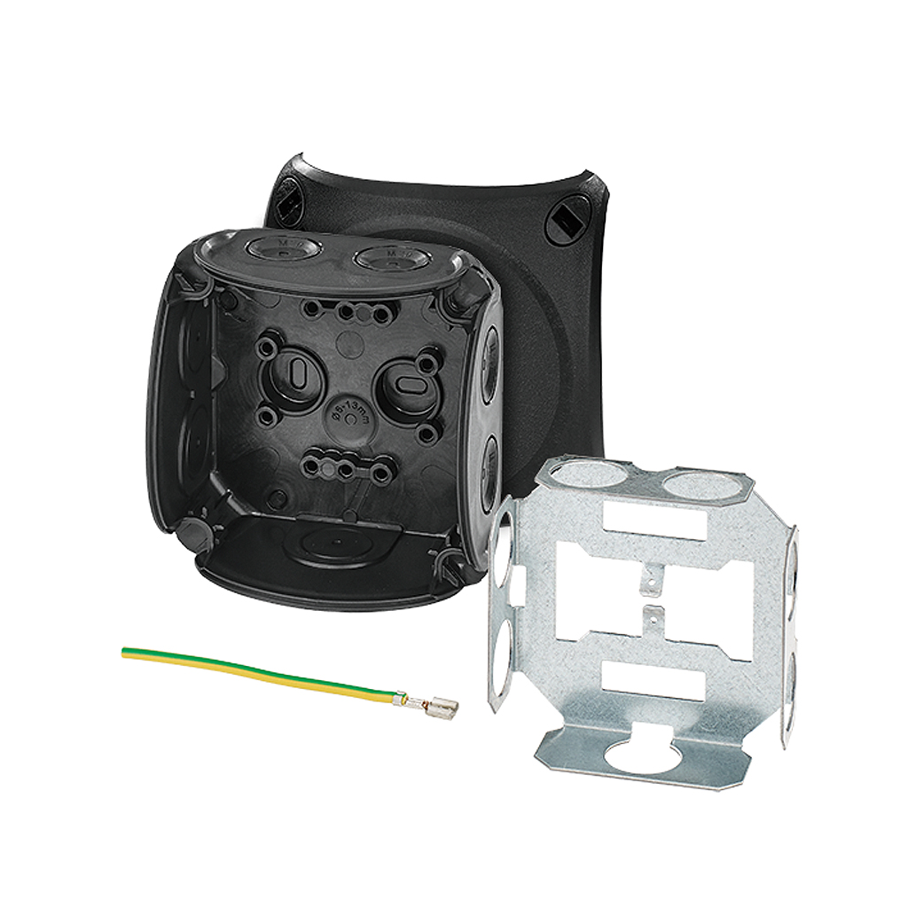 HENSEL DK Series Black Polypropylene Terminal Box, IP66, 0 Terminals, 62 x 93 x 93mm