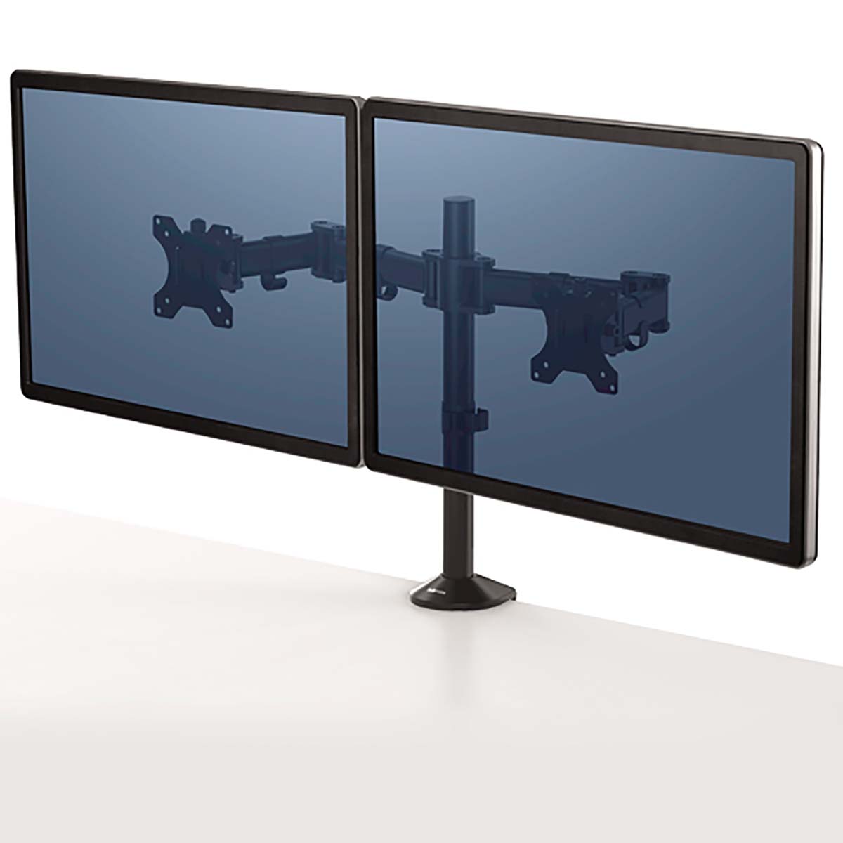 Fellowes Desk Mounting Monitor Arm for 2 x Screen, 30in Screen Size