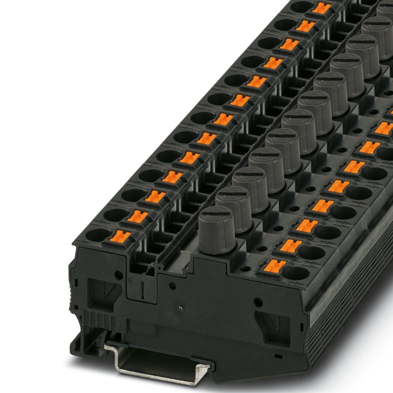 Phoenix Contact 3025042 PT Series Black, Single-Level, Fused