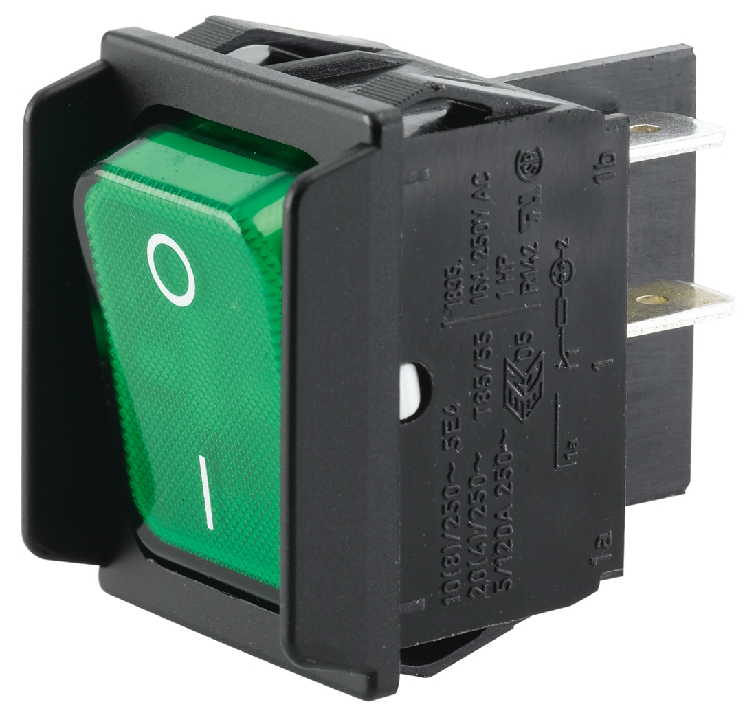 Marquardt Illuminated DPST, On-Off Rocker Switch Panel Mount