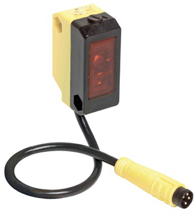 Banner Diffuse Photoelectric Sensor, Block Sensor, 20 mm → 250 mm Detection Range