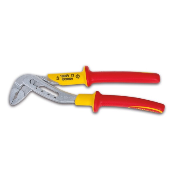 BETA Water Pump Pliers, 250 mm Overall, Bent Tip, 39mm Jaw