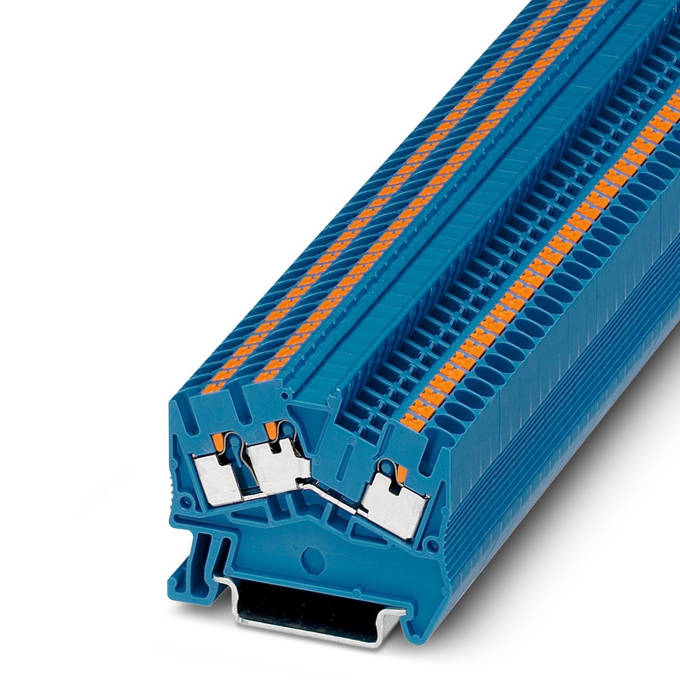 Phoenix Contact 3211906 PITS 2.5-TWIN BU Series Blue, 0.14 → 4mm², Single-Level, Push In Termination