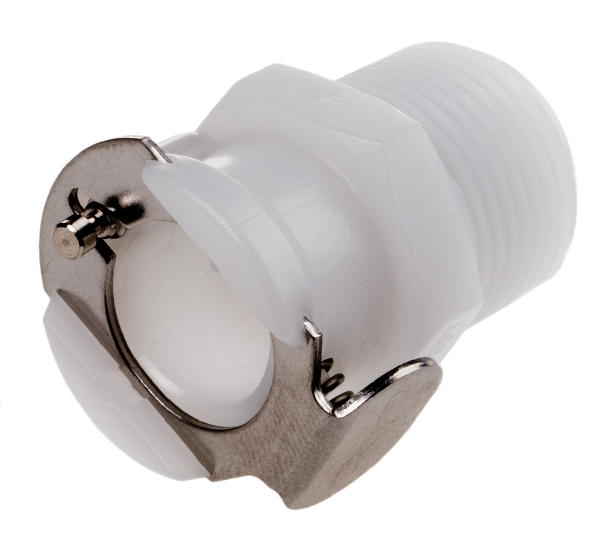 Colder Products Hose Connector, Straight Threaded Coupling, BSPT 3/8in, 8.3 bar