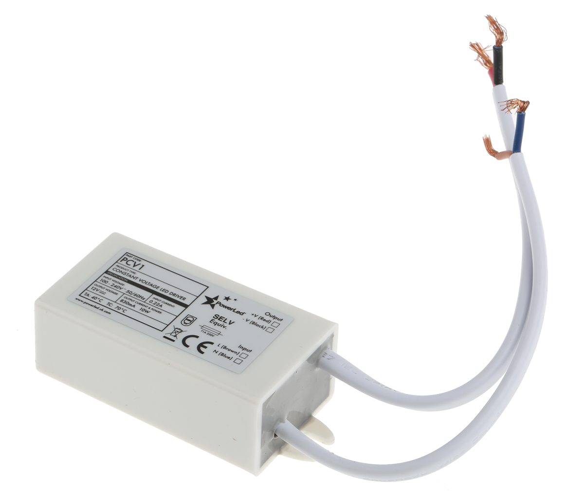PowerLED LED Driver, 12V Output, 10W Output, 830mA Output, Constant Voltage