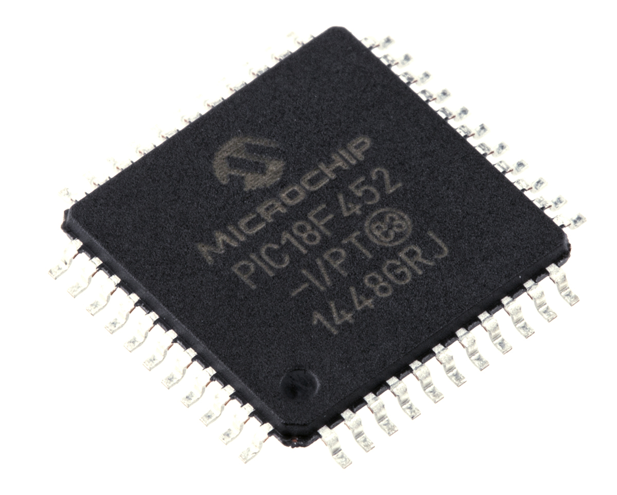 Microchip PIC18F452-I/PT, 8 bit PIC, PIC18F452 Microcontroller, 40 MHz, 32kB FLASH, 44-Pin TQFP