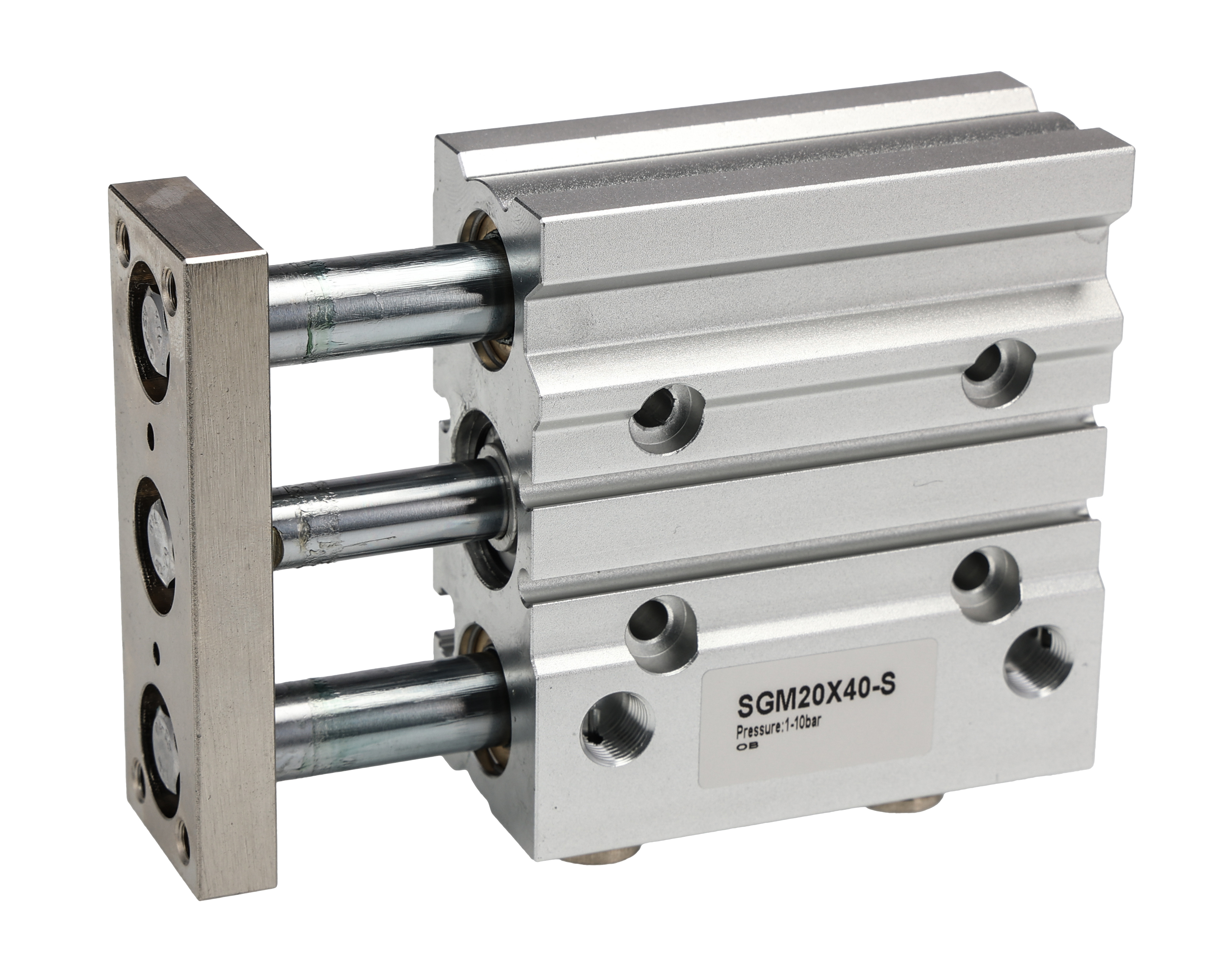 RS PRO Pneumatic Guided Cylinder - 20mm Bore, 40mm Stroke, Double Acting