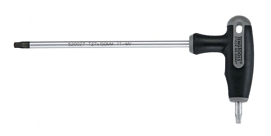 Teng Tools 1-Piece Torx Key, TX55 Size, T-handle Shape, Long, Short Arm