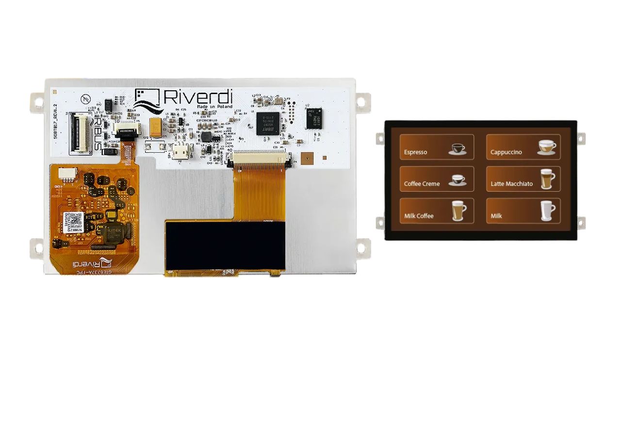 Riverdi RVT50HQBFWCA0 TFT TFT LCD Display / Touch Screen, 5in, 800 x 480pixels