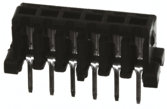 Hirose DF3 Series Straight Through Hole Mount PCB Socket, 6-Contact, 1-Row, 2mm Pitch, Solder Termination