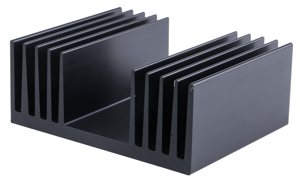 RS PRO Heatsink, Universal Rectangular Alu, 1°C/W, 100 x 125 x 50mm