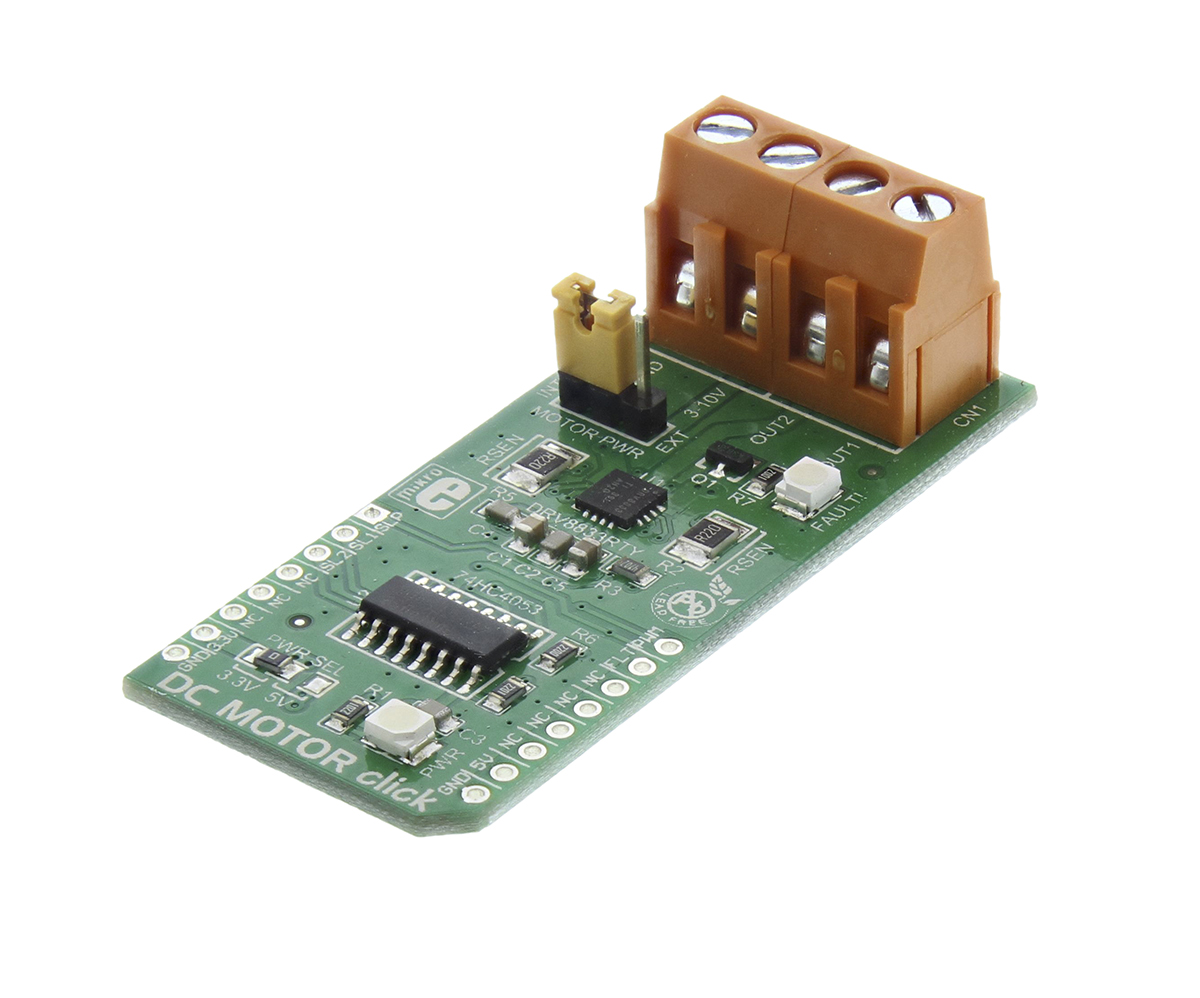 MikroElektronika MOTOR Click DC Motor for Mikroe-1526 for 74HC4053, DRV8833RTY