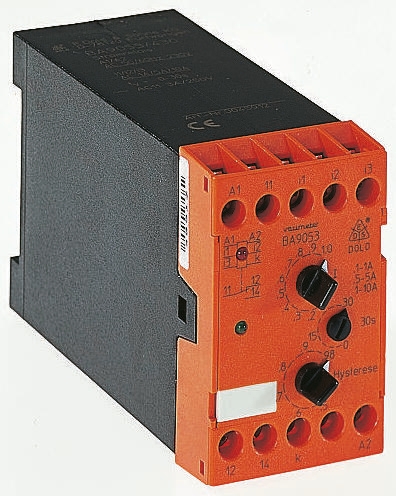 Dold Current Monitoring Relay, 1 Phase, DPDT, DIN Rail