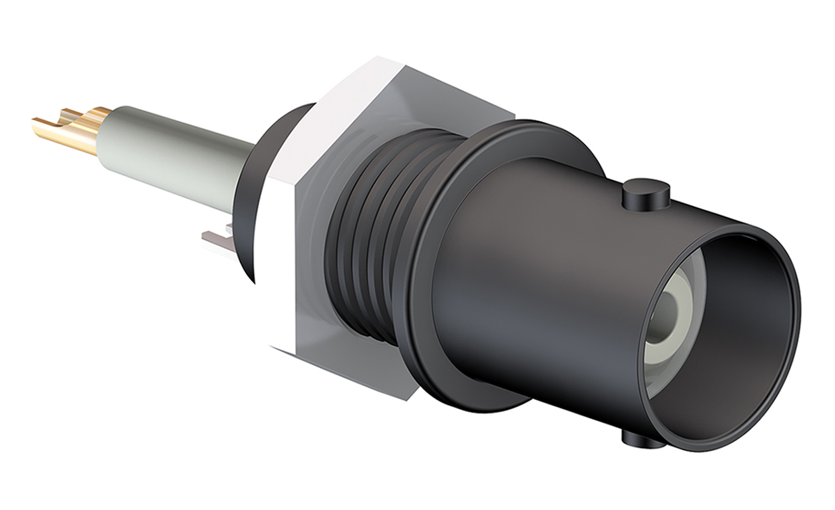 Staubli, Jack Panel Mount BNC Connector, Solder Termination, Straight Body