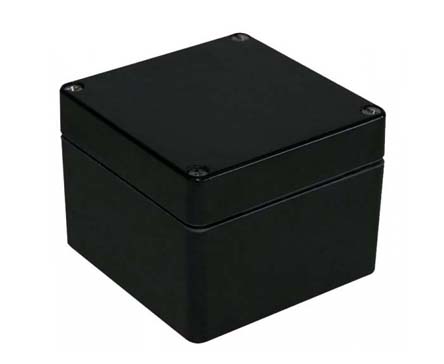 RS PRO Black Glass Fibre Reinforced Polyester Junction Box, IP66, ATEX, IECEx, 122 x 120 x 90mm