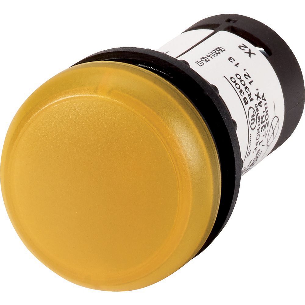 Eaton, Panel Mount Yellow LED Indicator, 22.5mm Cutout, IP67, IP69K, Round