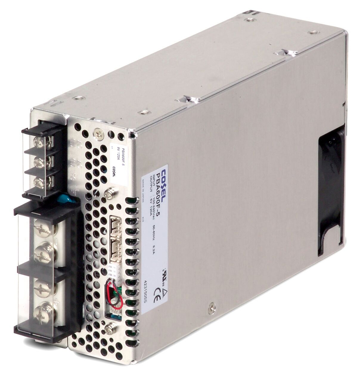 Cosel Switching Power Supply, PBA600F-5, 5V dc, 120A, 600W, 1 Output, 120 → 350 V dc, 85 → 264 V ac Input