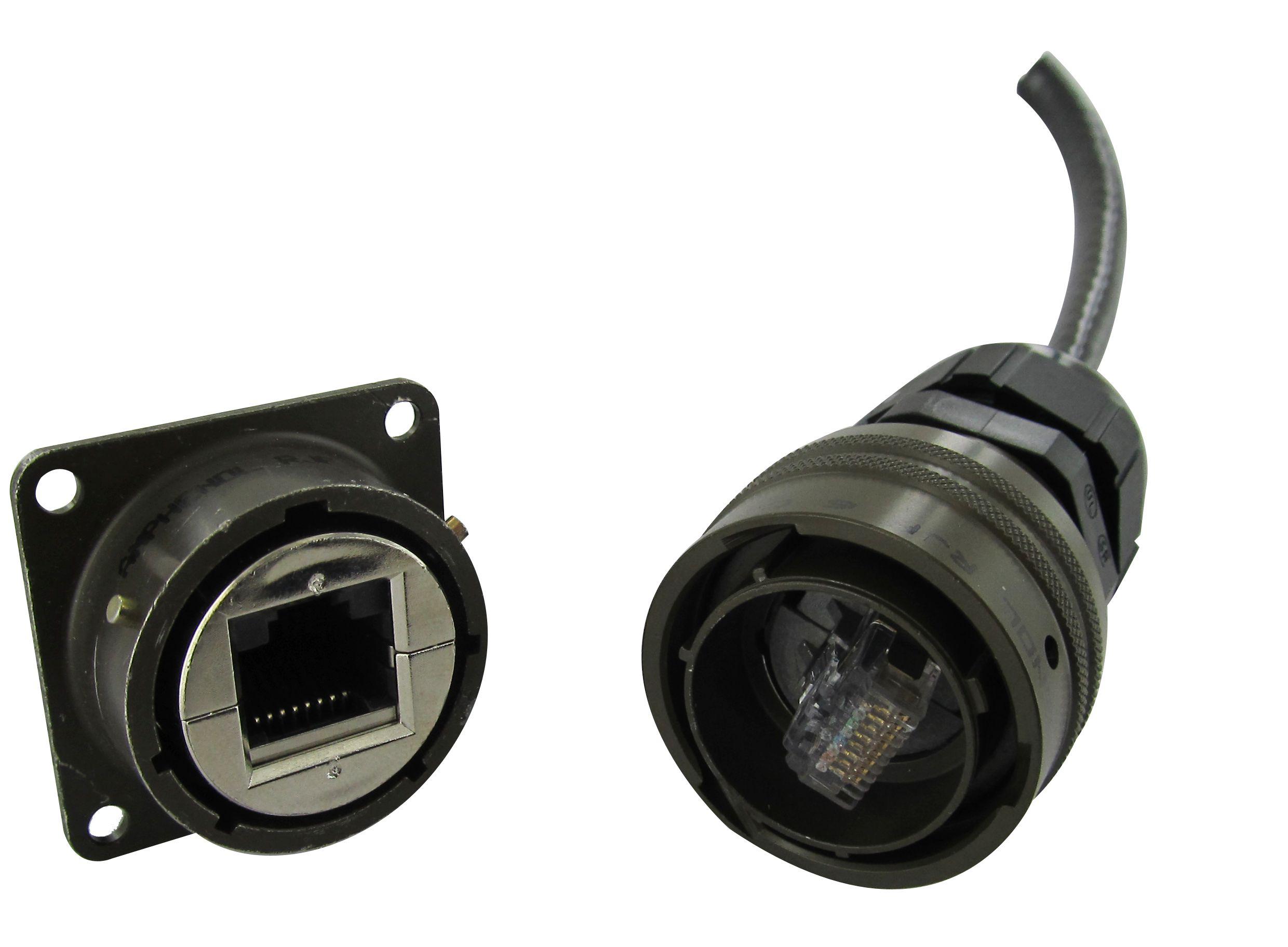 Amphenol Socapex Female Ethernet Connector, Flange Mount, Cat5e