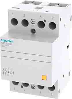 Siemens SENTRON 5TT INSTA Contactor, 24 V Coil, 4-Pole, 63 A, 5 kW, 4NO