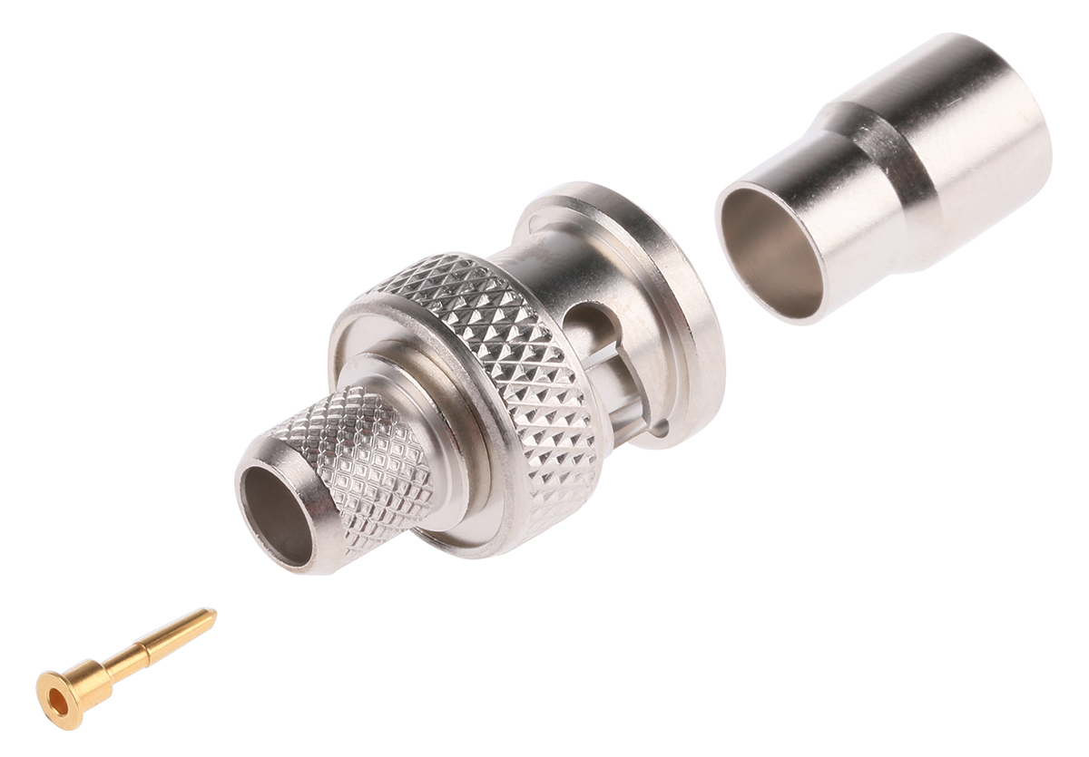 Radiall, Plug Cable Mount BNC Connector, 75Ω, Crimp Termination, Straight Body