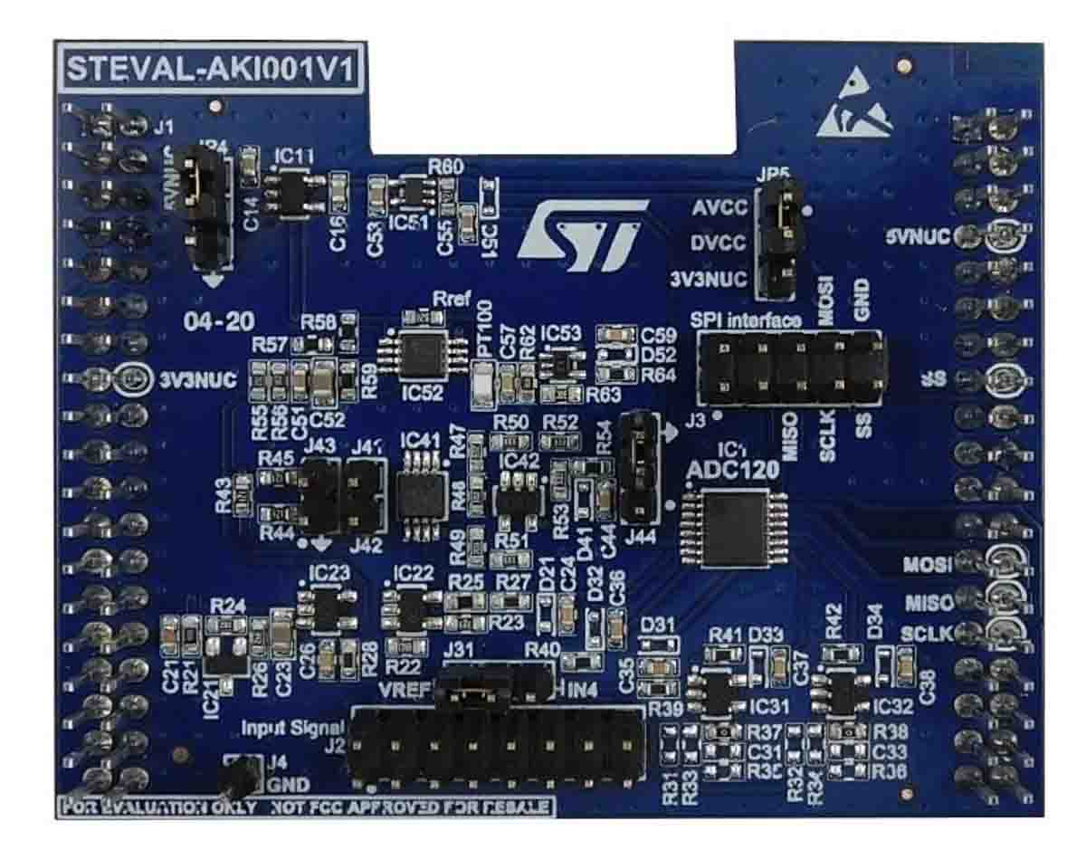 STMicroelectronics STEVAL-AKI001V1 12-bit analog → digital converter, 50ksps → 1Msps, Evaluation board