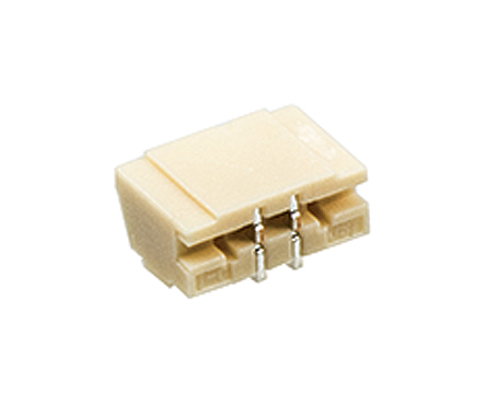 JST XSR Series Straight Surface PCB Header, 2 Contact(s), 0.6 mm Pitch, 1 Row, Shrouded