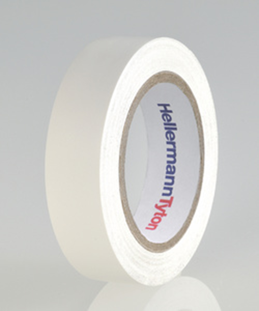 HellermannTyton HelaTape Flex White Electrical Tape, 15mm x 10m
