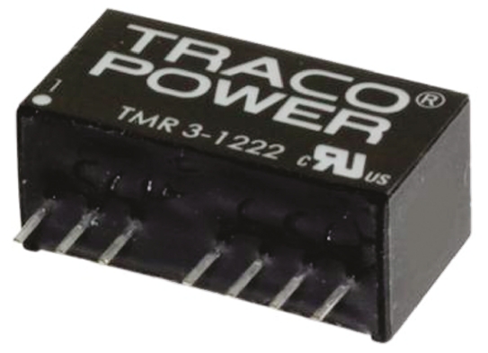 TRACOPOWER TMR 3WIE DC-DC Converter, ±12V dc/ ±125mA Output, 4.5 → 18 V dc Input, 3W, Through Hole, +85°C Max