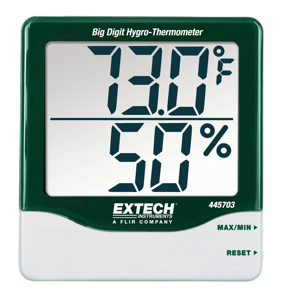 Extech 445703 Digital Hygrometer, ± 5 % Accuracy, -10 → 60°C Max, 10 → 99%RH Max