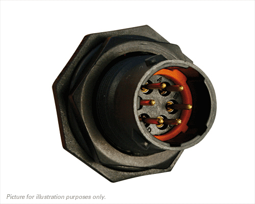 Souriau Sunbank by Eaton Circular Connector, 6 Contacts, Panel, Standard Connector, Plug, Male, IP68, IP69K, UTS Series