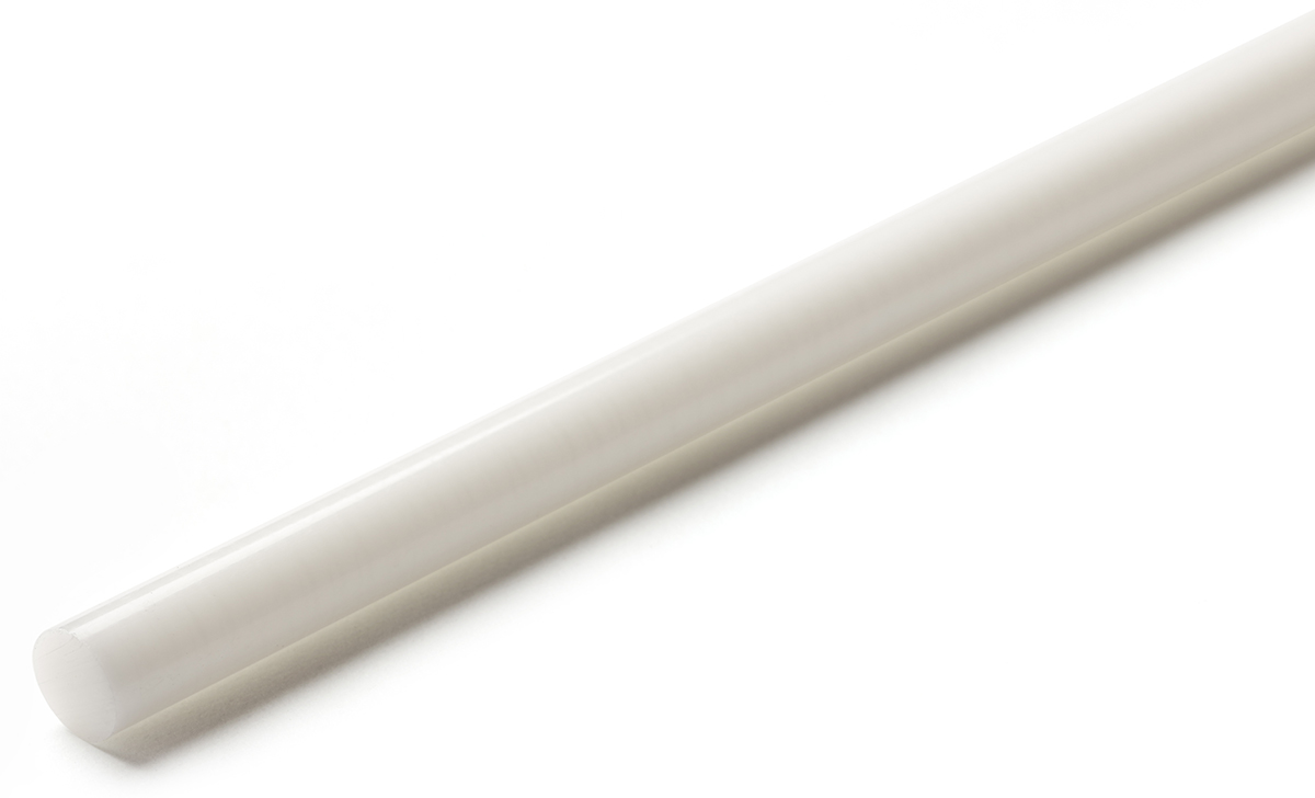 RS PRO White Acetal Rod, 1m x 40mm Diameter