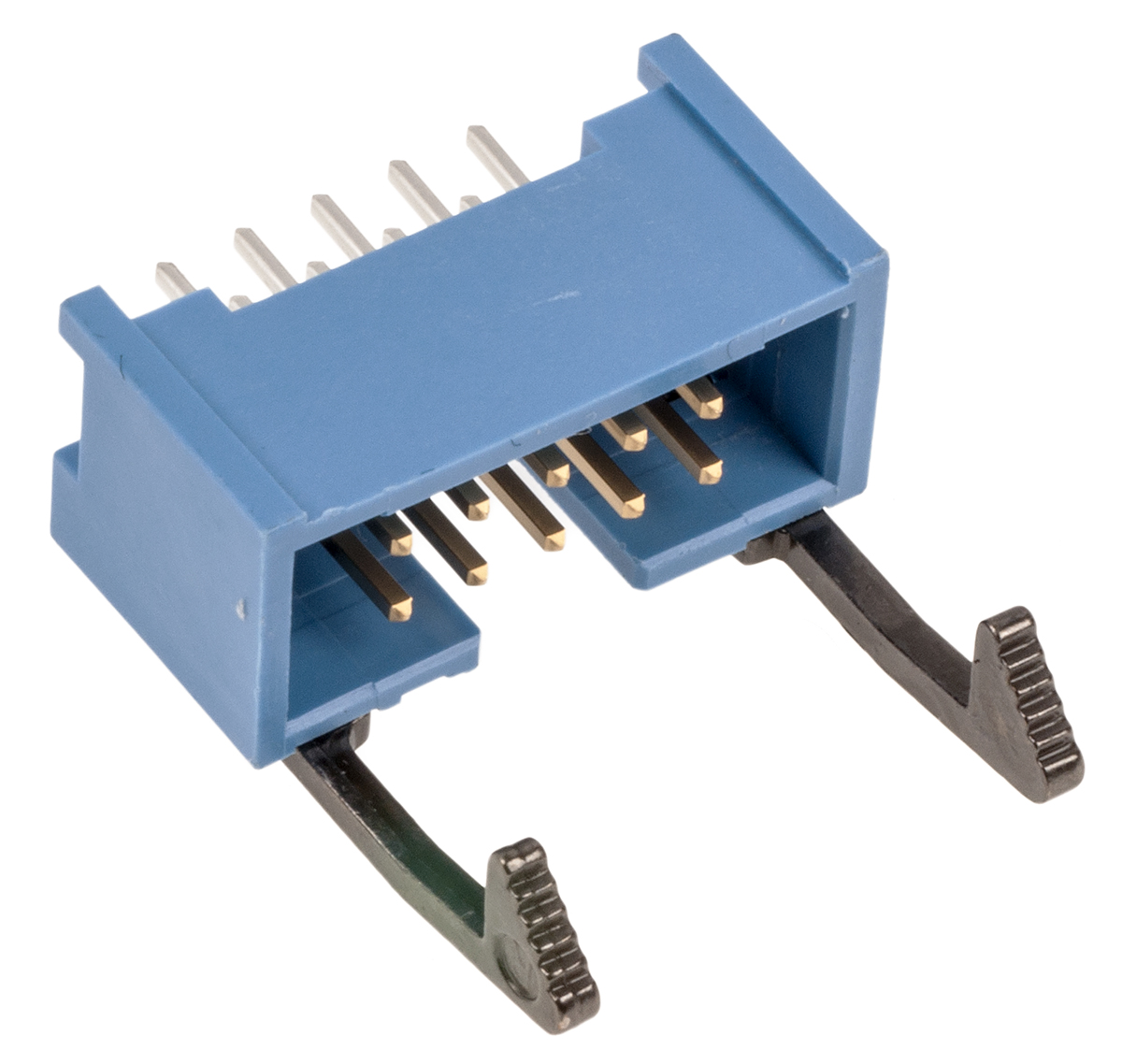 TE Connectivity AMP-LATCH Series Straight Through Hole PCB Header, 10 Contact(s), 2.54 mm Pitch, 2 Row, Shrouded