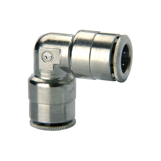 Camozzi 6000 Series Elbow Fitting, 12 mm to 12 mm, Tube-to-Tube Connection Style, 6550 12