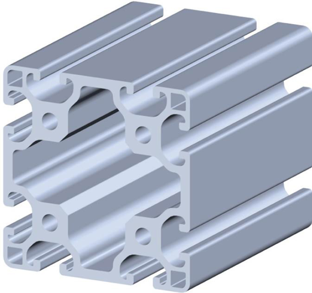 RS PRO Silver Aluminium Profile Strut, 80 x 80 mm, 8mm Groove, 3000mm Length