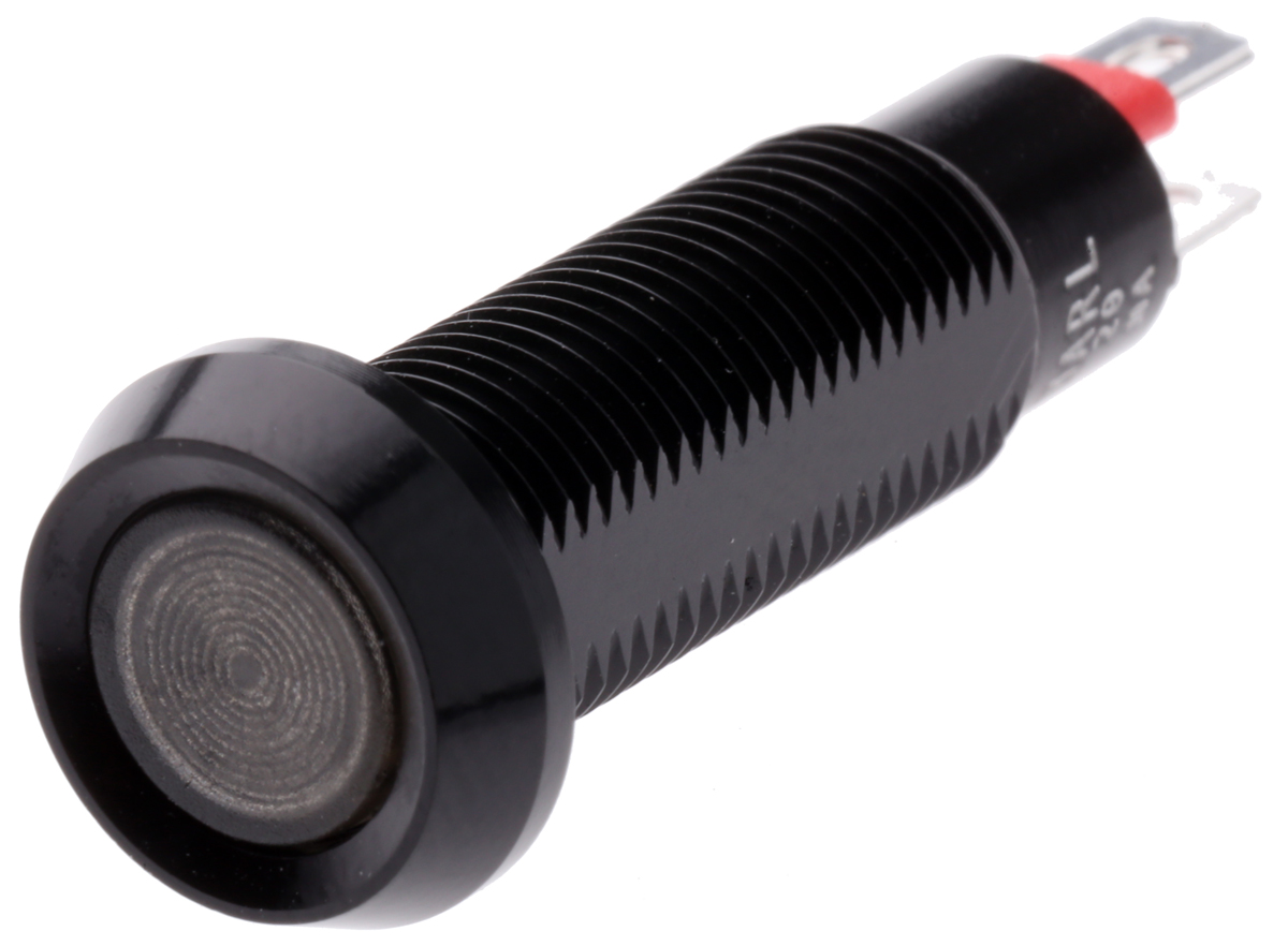 Marl Red Panel Mount Indicator, 8.1mm Mounting Hole Size, Solder Tab Termination, IP67