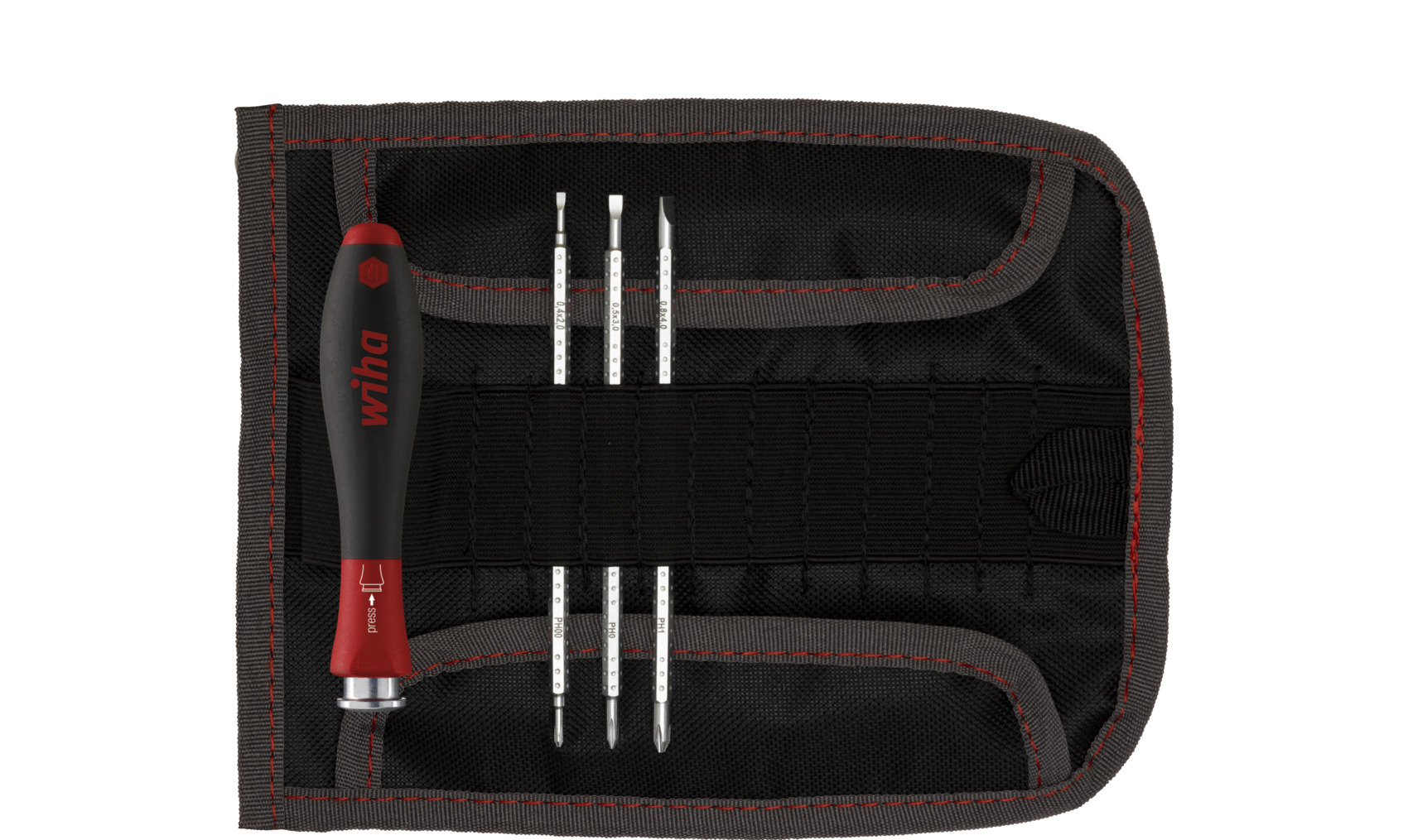 Wiha Phillips, Slotted Interchangeable Screwdriver Set, 4-Piece