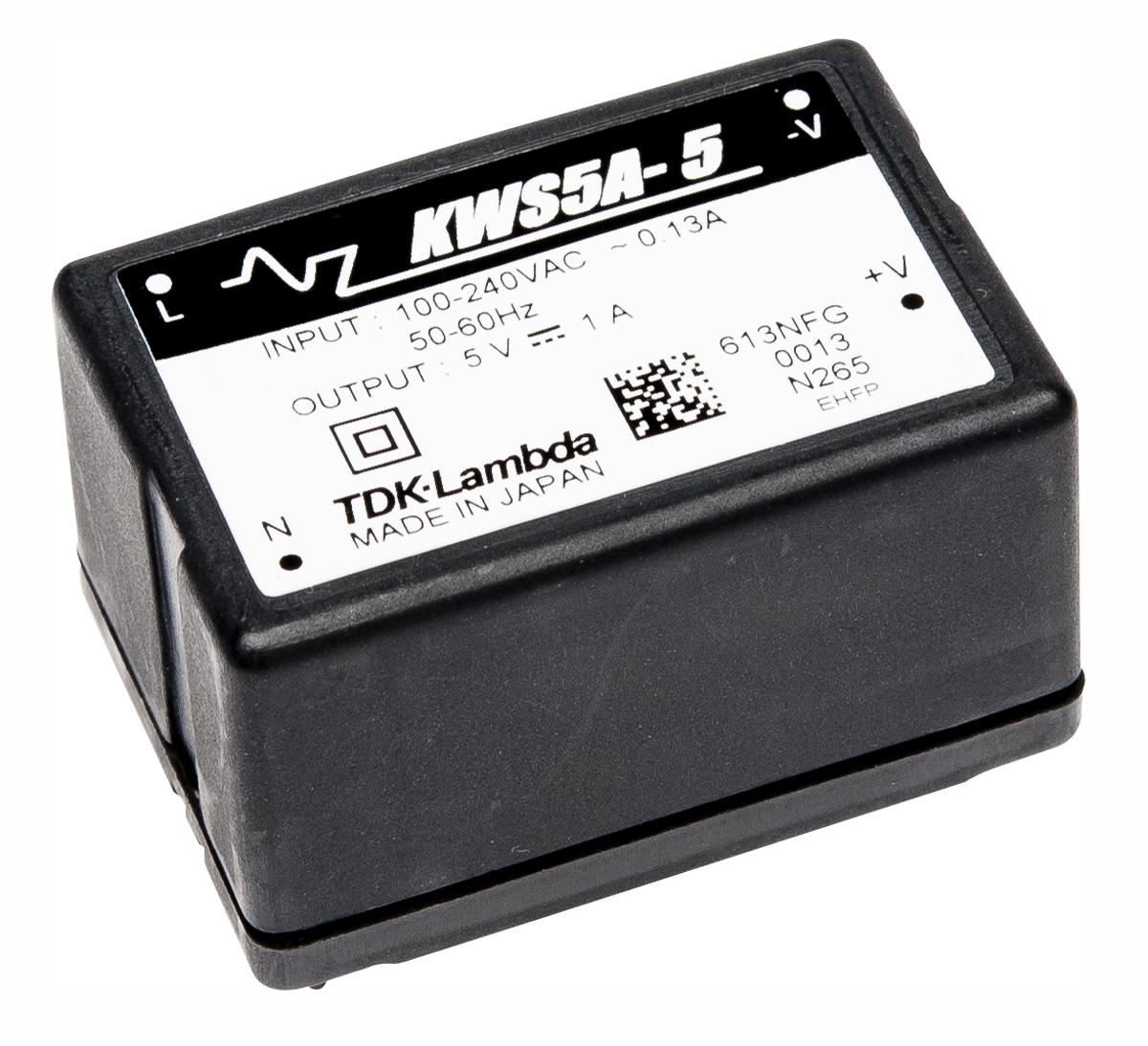 TDK-Lambda Switching Power Supply, KWS5A-12, 12V dc, 450mA, 5.4W, 1 Output, 120 → 370 V dc, 85 → 265 V ac