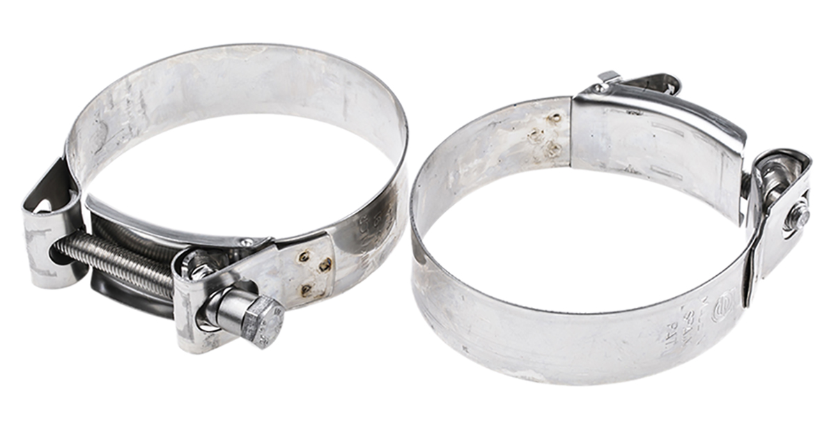 MIKALOR Stainless Steel Hex Screw Bolt Drive, 25mm Band Width, 85 → 91mm ID