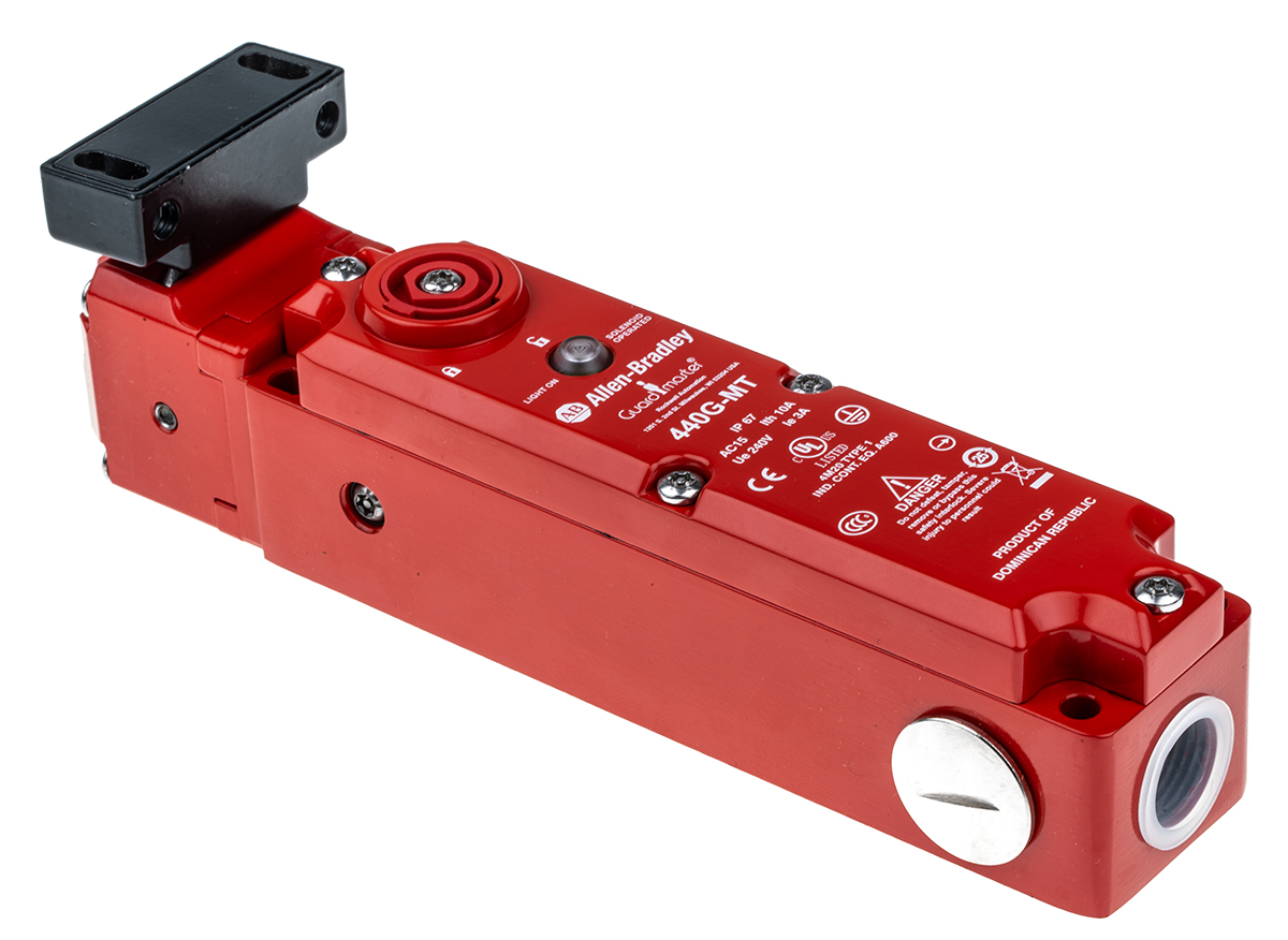 Allen Bradley Guardmaster 440G-MT Series Solenoid Interlock Switch, Power to Unlock, 24V ac/dc, Actuator Included