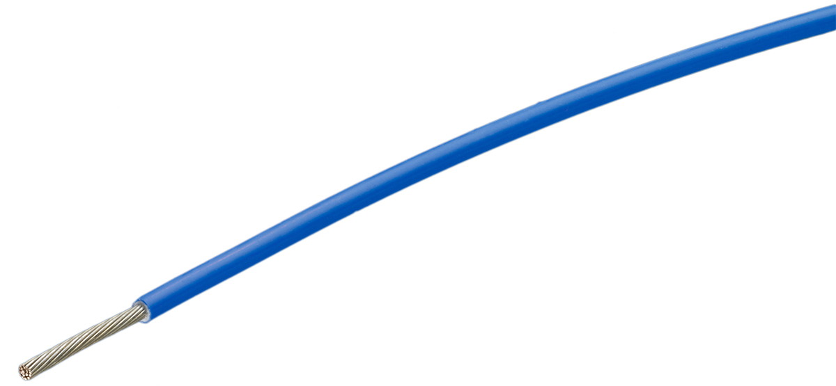 TE Connectivity FlexLite Series Blue 1.5 mm² Equipment Wire, 16 AWG, 19/0.32 mm, 100m, Polyolefin Insulation,