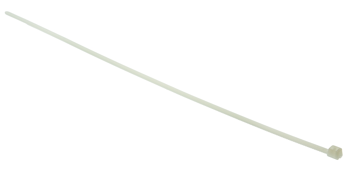 HellermannTyton Cable Tie, 240mm x 2.8 mm, Natural Polyamide 6.6 (PA66), Pk-100